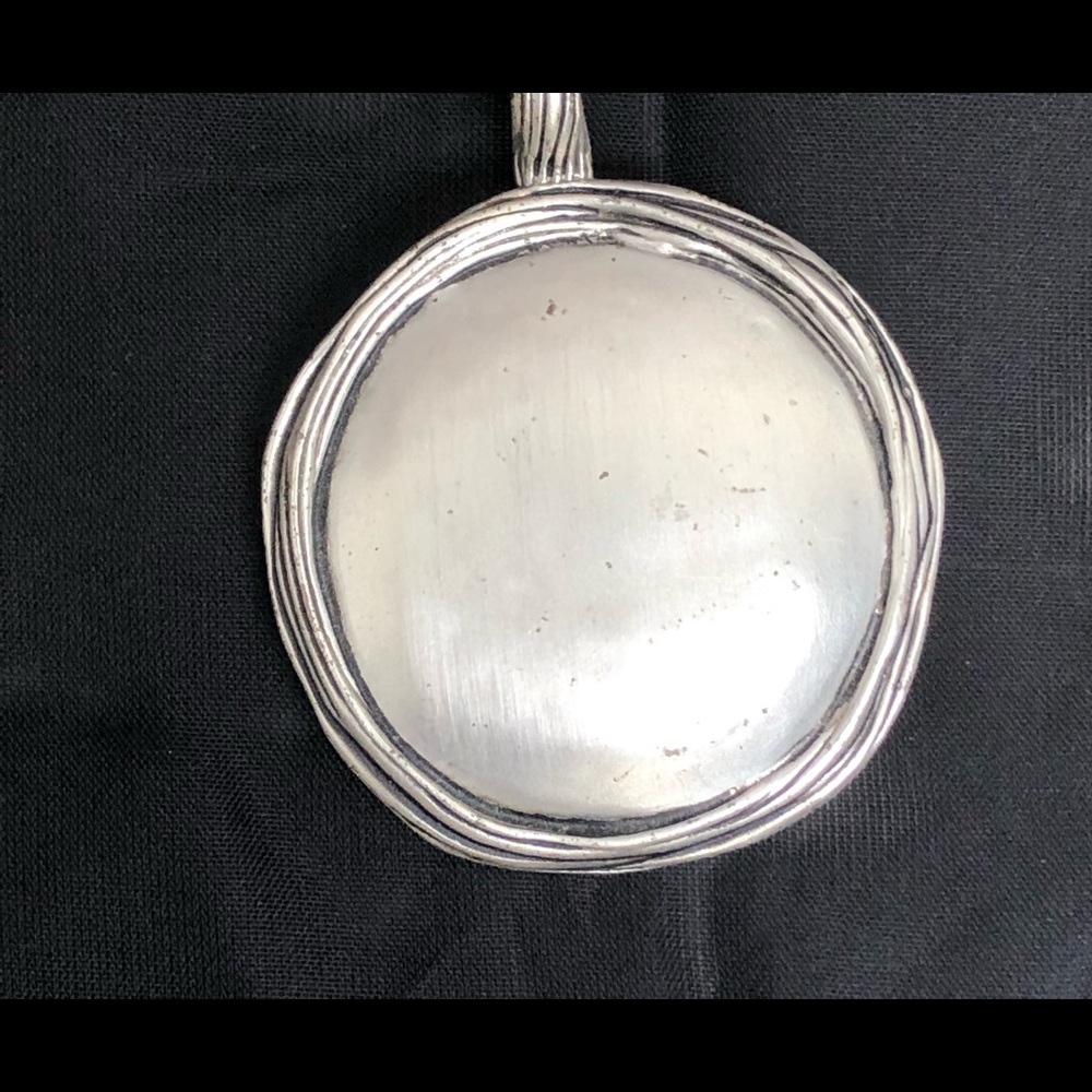 Awesome Oversized Silver tone Pendant
